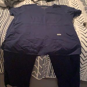 Navy greys anatomy scrub set